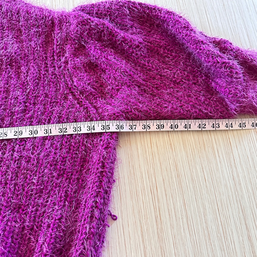 Free People Oversized Chenille Turtle Neck sweater sz SM - Picture 3 of 8